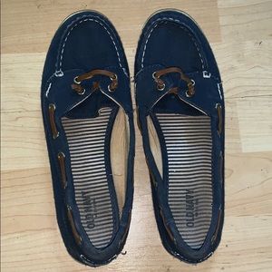 Navy Blue Boat Shoes